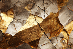 A cracked earth with gold leaf accents Product Image 1