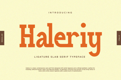 Haleriy - Ligature Slab Serif Font Product Image 1