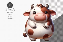 Cow clipart, Farm animals clipart, Animals sublimation Product Image 1