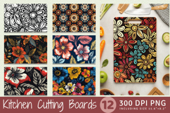 Tribal Flowers Cutting Boards sublimation Designs Product Image 1