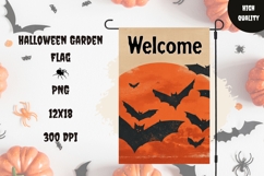 Halloween Bats Garden Flag, Welcome Garden Flag PNG Product Image 1
