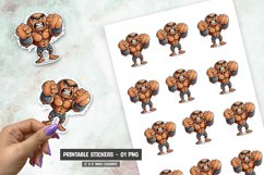 Cartoon Muscular sticker, Muscular sticker png Product Image 1