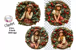 Strawberry, Strawberries, Ephemera, PNG, Clipart Product Image 1