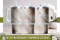 White Glitter Tumbler PNG, Glitter 40 Oz Tumbler Sublimation Product Image 1