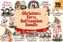 Christmas Farm Sublimation Bundle PNG 300 DPI Product Image 1