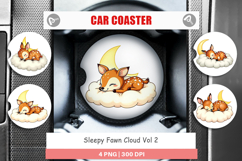 Car Coaster Sleepy Fawn Cloud Product Image 1