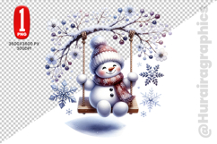 Snow Men Clipart- PNG File Product Image 1