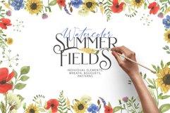 Watercolour Summer Flowers Fields Product Image 1
