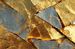 A fractured metallic surface with gold and silver tones Product Image 1