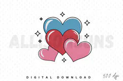 Love Sublimation PNG, Heart Love Sublimation PNG Product Image 1