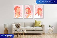 Woman Portrait SVG File - Hand Drawn Product Image 1