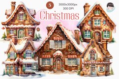 Christmas House Sublimation Bundle Product Image 1
