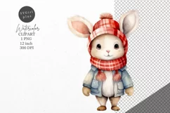 Christmas clipart, Bunny clipart, Winter clipart Product Image 1