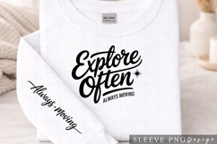Explore Often Always Moving Travel Sleeve Design PNG Product Image 2