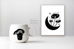 Mushroom SVG, Magic mushroom Svg, Witchy svg, Celestial svg Product Image 2