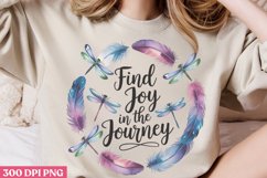 Find joy in the journey PNG, Dragonfly Sublimatio Product Image 2