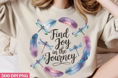 Find joy in the journey PNG, Dragonfly Sublimatio Product Image 2