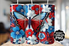 Butterfly Tumbler Wrap for Sublimation - 4th of july Tumbler Product Image 1