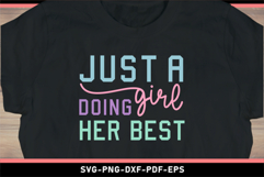 Just a girl doing her best SVG, Inspirational Quotes SVG Product Image 2