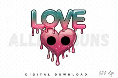 Love Sublimation PNG, Heart love Sublimation PNG Product Image 1