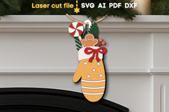Christmas Mitten SVG laser cut file for Glowforge Product Image 1