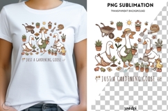 Gardening Goose PNG | Cute Farm Goose Clipart | Garden Duck Product Image 1