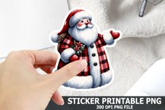 Christmas Santa Sticker| Christmas Sticker PNG Design Product Image 1