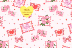 Vintage Love Letter Valentine's Day Seamless Pattern Product Image 1