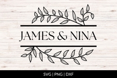 Botanical Wedding Frame SVG With Leaf Details Product Image 1