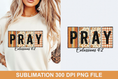 PRAY Colossians 4:2 Sublimation - Halloween PNG Design Product Image 1