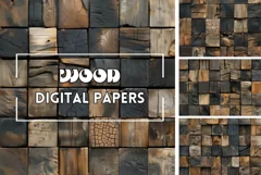 Nature Backgrounds, Wooden Digital Papers, Wood PNG Product Image 1