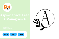 Asymmetrical Leaf Monogram Product Image 1