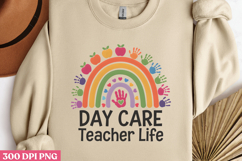 DAY CARE TEACHER LIFE PNG, Sunflower Sublimation PNG Product Image 2