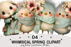 Whimsical Spring Clipart png Whimsical Spring Watercolor png Product Image 1