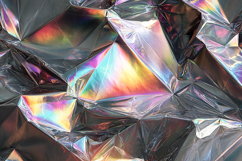 A shiny surfaceg eometric pattern of triangles and colors Product Image 1