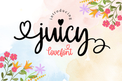 juicy love font Product Image 1