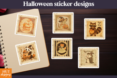 Vintage Halloween Stickers Cute Halloween post stamps Product Image 1