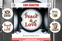 Groovy Friends Car Coaster Product Image 1