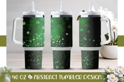 Green Glitter Tumbler Design, Glitter 40 Oz Tumbler Product Image 1