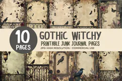 Gothic Raven Junk Journal Pages Product Image 1