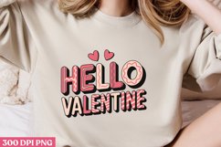 Hello Valentine PNG, Cozy Valentine Sublimation PN Product Image 2