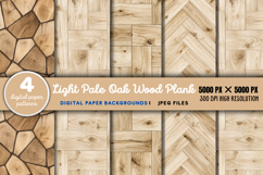 Light Pale Oak Wood Plank Digital Paper JPG Product Image 1