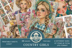 Country Girls Junk Journal Pages Product Image 1