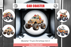 Car Coaster Christmas Monster Truck Product Image 1