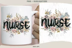 Nurse Flowers Png | Nurse Sublimation | Digital Download Product Image 2
