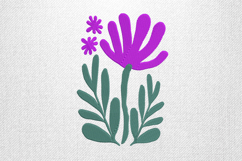 Playful Purple Floral Embroidery Design Product Image 1