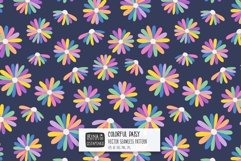 Rainbow Daisy Blooms Pattern Product Image 1