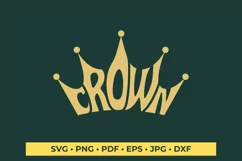 Crown Cut File | Word Art in Shape Product Image 1