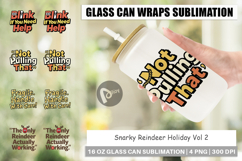 Snarky Reindeer Holiday Glass Can Product Image 1