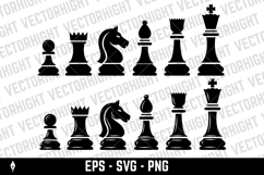 Illustration of chess figures on white background. Design Product Image 1